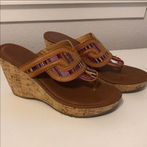 Charming Charlie size 7 1/2 Serape Wedges